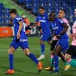 Jaime Mata celebra un gol del Getafe.