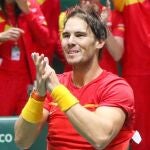 Rafa Nadal, durante una eliminatoria de la Copa Davis