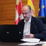 El presidente de las Cortes, Luis Fuentes, participa en la reunión telemática con el Grupo de Trabajo de la CALRE de Catástrofes Naturales.CORTES20/10/2020