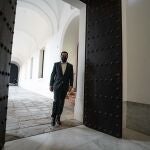 El presidente andaluz a su llegada a la reunión del Comité Director de Alertas Palacio de San Telmo, el pasado miércoles