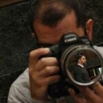 Santiago Abascal en un momento de su exposición inicial durante la moción de censura, ayer, en el Congreso