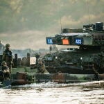 Soldados del ejército alemán durante un entrenamiento