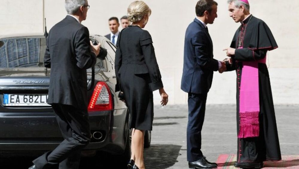 Emmanuel Macron, presidente de la República Francesa, a su llegada al Vaticano en una reciente visita