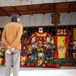 La fachada de la cripta del cementerio de Mingorrubio, el pasado 24 de octubre, aniversario del traslado de los restos de Francisco Franco