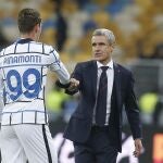 Andrea Pinamonti con el Inter de Milán.