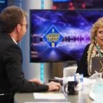 La cantante, en un momento de la entrevista con Pablo Motos