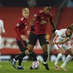 Anthony Martial, con el United (AP Photo/Dave Thompson)