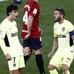 Joao Félix celebra el penalti que sí marcó