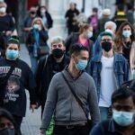 Ambiente en Paseo de Gracia en Barcelona
