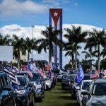 Cientos de seguidores del presidente estadounidense, Donald J. Trump, participan en el acto "Latinos por Trump" en Miami, Florida,