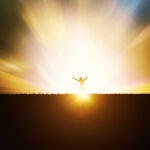 Una mujer al atardecer