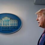 Donald Trump, en una rueda de prensa en la Casa Blanca