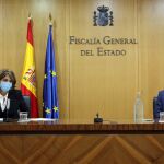 La Fiscal General del Estado, Dolores Delgado y el Fiscal Jefe de Anticorrupción, Alejandro Luzón.