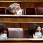 El diputado de Bildu Oskar Matute durante el pleno del Congreso de los Diputados, este miércoles en Madrid. EFE/Mariscal
