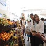 AME8185. POPAYÁN (COLOMBIA), 14/11/2020.- Fotografía cedida hoy por el Departamento para la Prosperidad Social de Colombia que muestra a su directora, Susana Correa, mientras habla con un emprendedor del sector agrícola y gastronómico durante un evento en Popayán (Colombia). Las galletas de soda aparecieron en la vida de Luz Amparo Tirado como una forma de subsistencia a través de un pequeño negocio que transformó con capacitación e incentivos al participar en un programa que fortalece la inclusión productiva de la población vulnerable en Colombia. La directora de Prosperidad Social, Susana Correa, precisó que Mi Negocio promueve la inclusión productiva de la población vulnerable del país con capacitaciones en temas empresariales y activos productivos hasta por 3,5 millones de pesos (unos 960 dólares), representados en máquinas, equipos o insumos. EFE/ Departamento para la Prosperidad Social /SOLO USO EDITORIAL /NO VENTAS