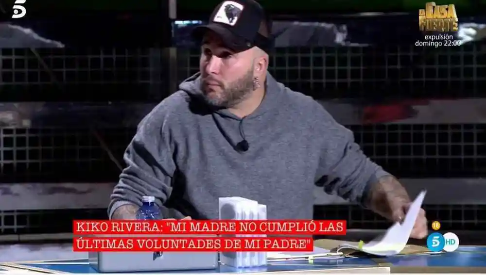 Kiko Rivera, en el programa 'Cantora, la herencia envenenada'.