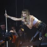 Miley Cyrus, durante su actuación en el festival de Glastonbury