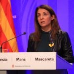 La consellera de Presidencia y portavoz del Govern, Meritxell Budó. GENERALITAT