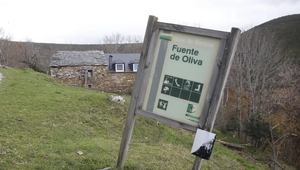 Imagen de la pedanía Fuente de Oliva, perteneciente a la localidad berciana de Balboa, que quiere integrarse en el municipio gallego de Cervantes