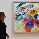 "Líneas Negras" es una de las obras comprendidas en la exposición "Kandinsky", que el Museo Guggenheim Bilbao ha presentado