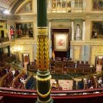 Imagen del Pleno del Congreso en el que se ha aprobado el texto del Pacto de Toledo