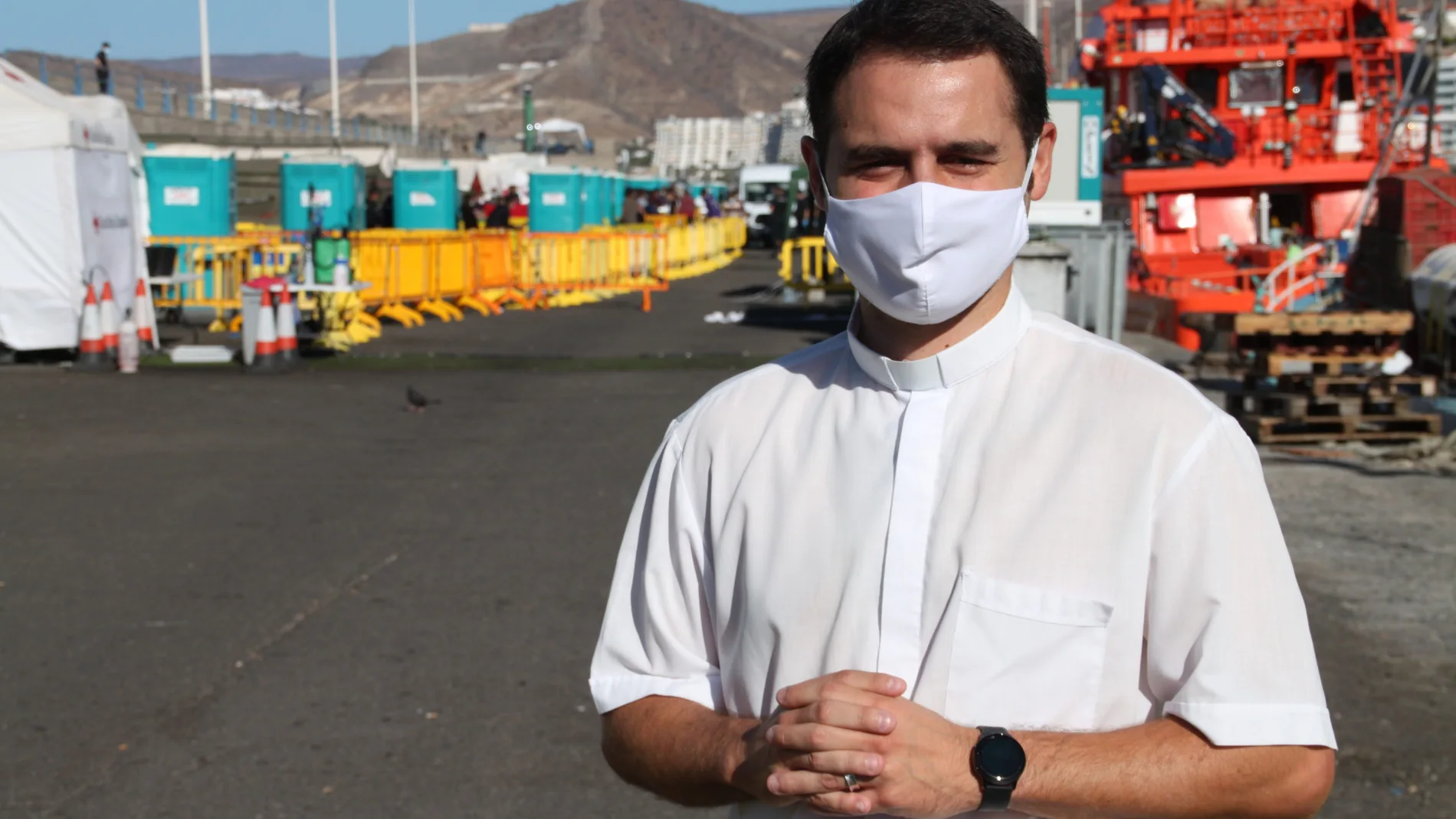 Adrián Sosa, parroco de Nuestra Señora de los Dolores y Santa Águeda, en la isla de Gran Canaria