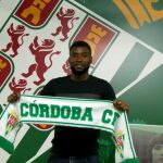 Djakaridja Traoré en su presentación con el Córdoba.
