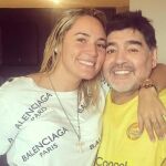 Rocío Oliva y Diego Armando Maradona.