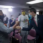 El presidente de la Asamblea Nacional, Juan Guaidó, participa en un acto con representantes del gremio de profesores universitarios, el 25 de noviembre del 2020, en Caracas