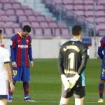 Minuto de silencio en el Barcelona-Osasuna por el fallecimiento de Maradona