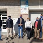 Isabel Bonig esta mañana junto a Miguel Barrachina en Castellón