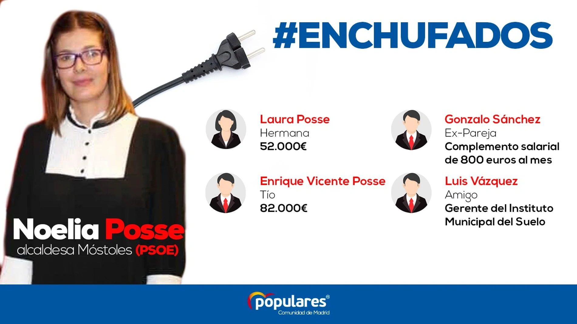 Campaña del PP de Madrid denunciado los casos de "enchufismo" del PSOE madrileño