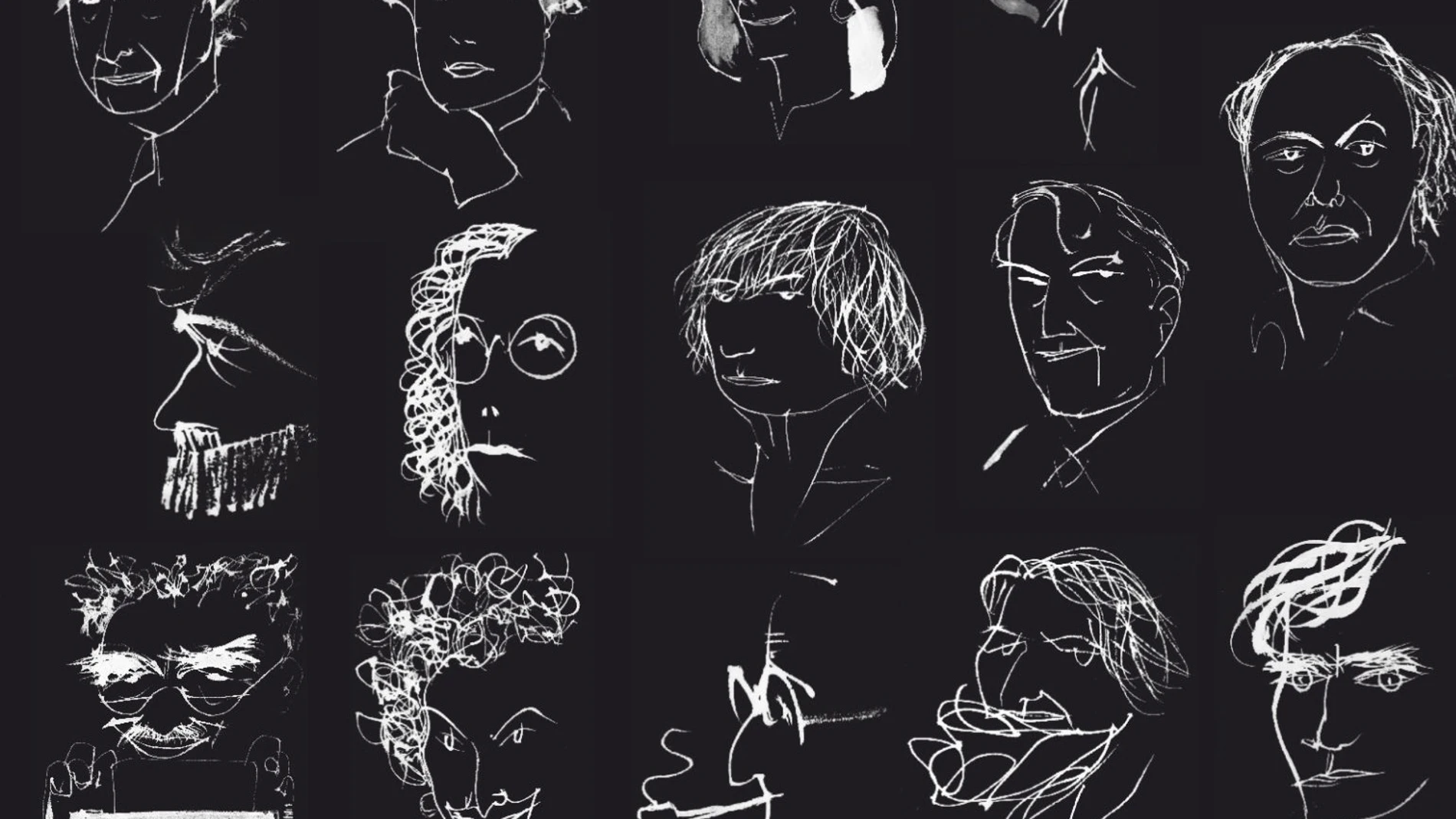 Algunos de los escritores que aparecen en "The Paris Review", vistos por Perico Pastor