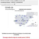 Así es el correo electrónico que suplanta al Ministerio de Sanidad