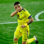 Álvaro Negredo celebra un gol esta temporada
