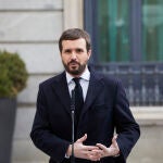 El presidente del PP, Pablo Casado