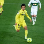 Takefusa Kubo con el Villarreal.