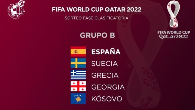 El grupo de España en la fase de clasificación para Qatar 2022