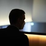 El presidente del Gobierno de España, Pedro Sánchez, durante un acto en Pamplona