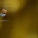 El vicepresidente segundo del Gobierno, Pablo Iglesias durante el debate del proyecto de presupuestos generales del Estado para 2021 en el Congreso.