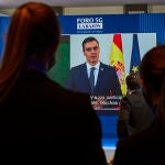 Pedro Sánchez, durante la apertura del Foro 5G de LA RAZÓN