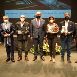 Entrega del premio en el teatro Juan Bravo segoviano, presidido por el presidente de la Diputación, Miguel Ángel de Vicente