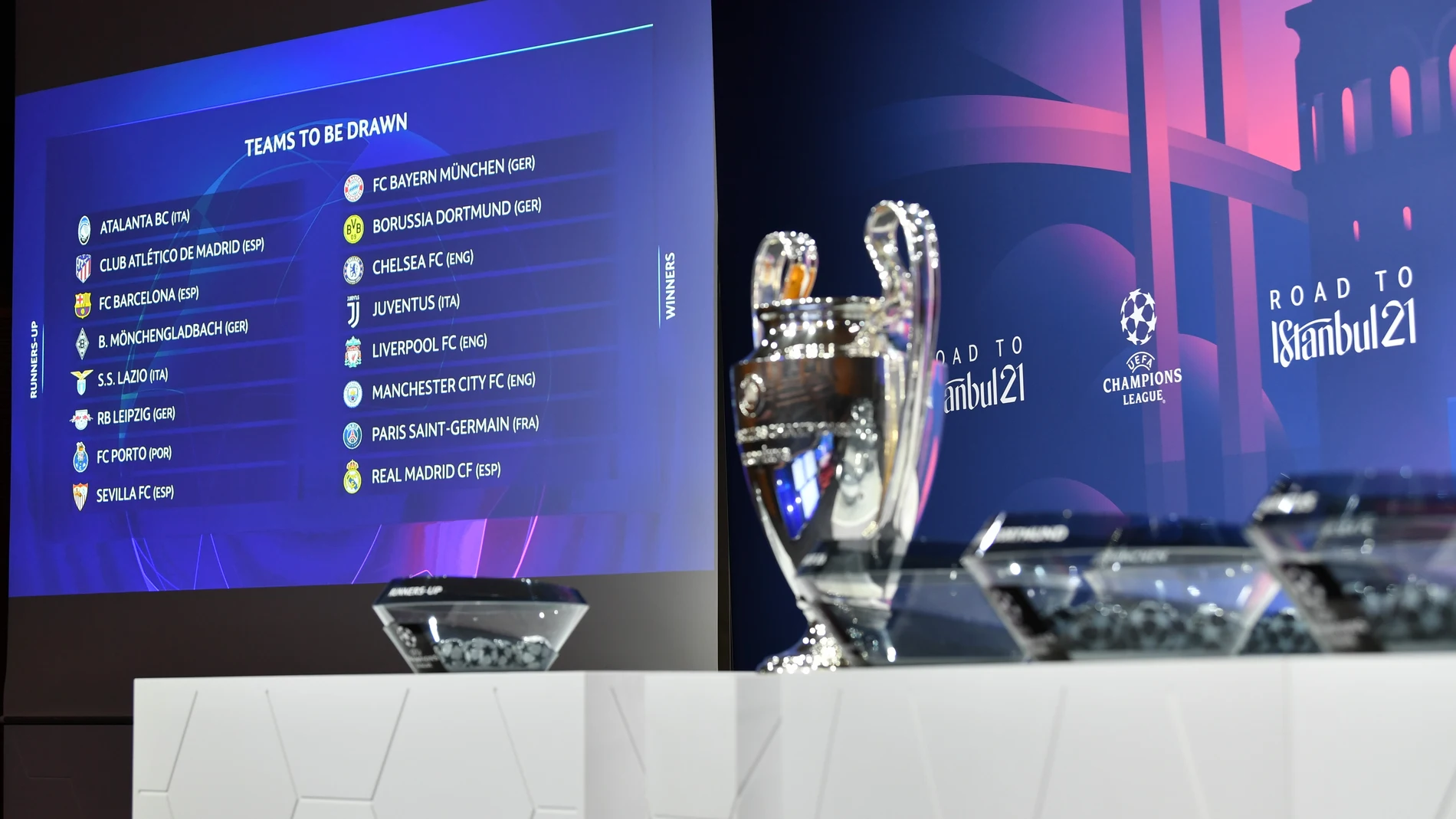 Sorteo de los octavos de final de la Champions desde Nyon