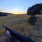 Amanecer durante la media veda en un coto de caza de Ávila