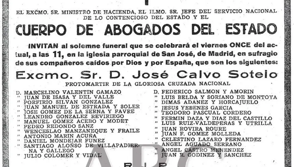 Abogados del Estado asesinados durante la Guerra Civil