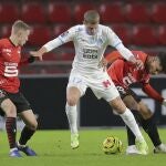 Georginio Rutter con el Rennes.