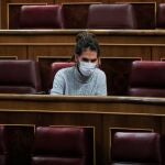 El pleno del Congreso debate y vota el suplicatorio solicitado por el Supremo para poder investigar al diputado de Podemos Alberto Rodríguez (imagen). EFE/Fernando Alvarado