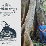 Portada de "Perú en alto" y Alfredo Pérez Alencart en la Amazonía peruana