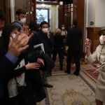 La diputada del PSOE, María Luisa Carcedo, este jueves en el Congreso que acelera la tramitación de la ley de la eutanasia y debate en un pleno exclusivo este jueves el texto y las distintas enmiendas de los grupos para remitir al Senado la proposición, que cuenta con un amplio respaldo y la única oposición del PP y Vox