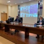 El presidente de la Diputación de Soria, Benito Serrano, presenta el proyecto, junto a Antonio Pardo